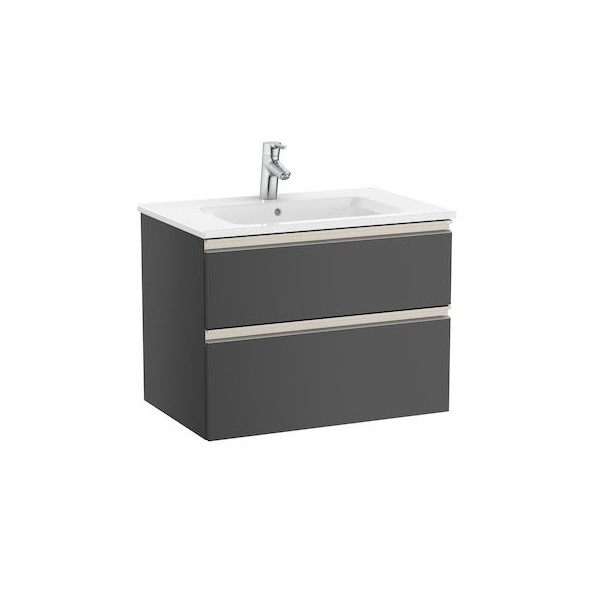Roca Gap-N Unik zestaw łazienkowy 70 cm z 2 szufladami antracyt połysk A851477153