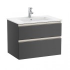Roca Gap-N Unik zestaw łazienkowy 70 cm z 2 szufladami antracyt połysk A851477153