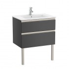 Roca Gap-N Unik zestaw łazienkowy 70 cm z 2 szufladami antracyt połysk A851477153