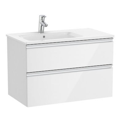 Roca Gap-N Unik zestaw łazienkowy 80 cm z 2 szufladami biały połysk A851479806