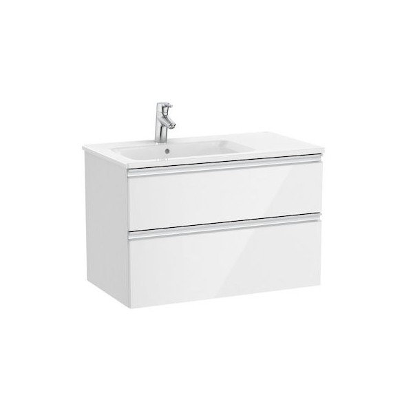 Roca Gap-N Unik zestaw łazienkowy 80 cm z 2 szufladami biały połysk A851479806