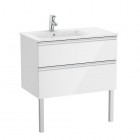 Roca Gap-N Unik zestaw łazienkowy 80 cm z 2 szufladami biały połysk A851479806
