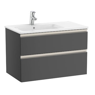 Roca Gap-N Unik zestaw łazienkowy 80 cm z 2 szufladami antracyt połysk A851479153