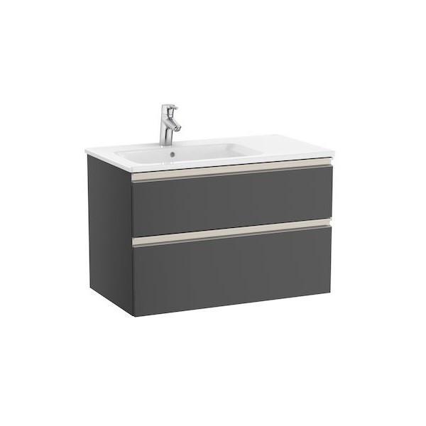 Roca Gap-N Unik zestaw łazienkowy 80 cm z 2 szufladami antracyt połysk A851479153