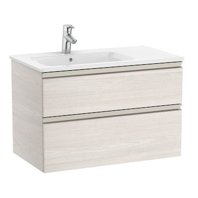 Roca Gap-N Unik zestaw łazienkowy 80 cm z 2 szufladami jesion nordic lewy A851479434