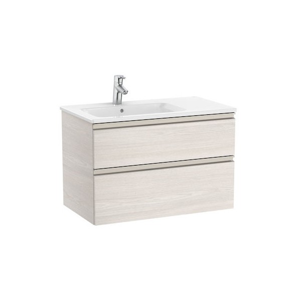 Roca Gap-N Unik zestaw łazienkowy 80 cm z 2 szufladami jesion nordic lewy A851479434