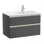Roca Gap-N Unik zestaw łazienkowy 80 cm z 2 szufladami antracyt połysk prawy A851480153