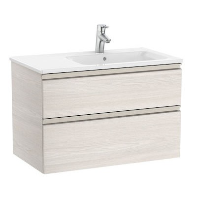 Roca Gap-N Unik zestaw łazienkowy 80 cm z 2 szufladami jesion nordic prawy A851480434