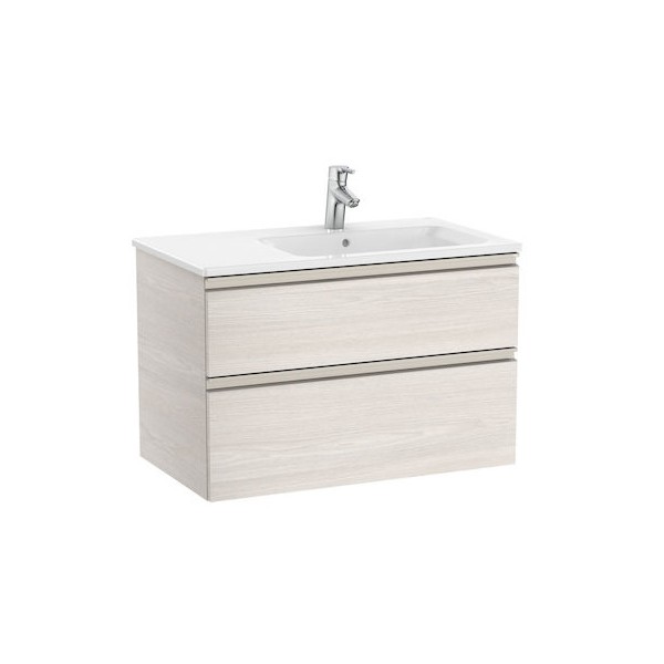 Roca Gap-N Unik zestaw łazienkowy 80 cm z 2 szufladami jesion nordic prawy A851480434