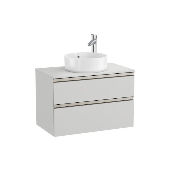 Roca Gap-N szafka podumywalkowa 80 cm z 2 szufladami jasny szary mat A851501447