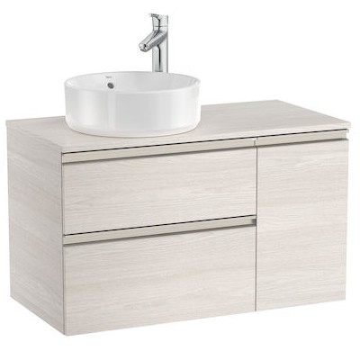 Roca Gap-N szafka podumywalkowa 90 cm z 2 szufladami i drzwiami jesion nordic lewa A851503434
