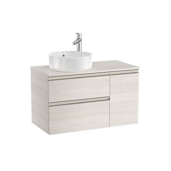 Roca Gap-N szafka podumywalkowa 90 cm z 2 szufladami i drzwiami jesion nordic lewa A851503434