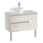 Roca Gap-N szafka podumywalkowa 90 cm z 2 szufladami i drzwiami jesion nordic lewa A851503434