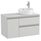 Roca Gap-N szafka podumywalkowa 90 cm z 2 szufladami i drzwiami jasny szary mat prawa A851502447