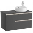 Roca Gap-N szafka podumywalkowa 90 cm z 2 szufladami i drzwiami antracyt połysk prawa A851502153