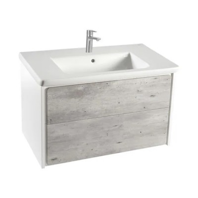 Roca Ronda Unik zestaw łazienkowy 70 cm z 2 szufladami cement/biały mat A851456453