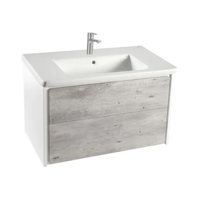 Roca Ronda Unik zestaw łazienkowy 60 cm z 2 szufladami cement/biały mat A851455453
