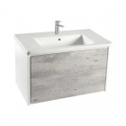 Roca Ronda Unik zestaw łazienkowy 60 cm z 2 szufladami cement/biały mat A851455453