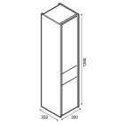 Roca Ronda słupek wiszący 140 cm biały połysk/biały mat lewy A857362455