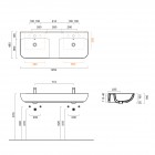 Catalano Sfera umywalka podwójna 125x48 cm 1125BSFD00