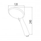 Gedy słuchawka prysznicowa czarny mat GYHS103/CZAR