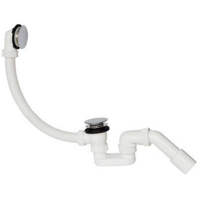 Roca przelew wannowy klik klak z syfonem chrom PD5000169