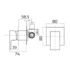 M&Z Cinque bateria prysznicowa podtynkowa CNQ02705