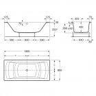Roca Hall wanna prostokątna 180x80 cm A248163000