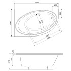 Roca Orbita wanna asymetryczna lewa 150x100 cm A24T201000
