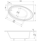 Roca Orbita wanna asymetryczna prawa 150x100 cm A24T209000