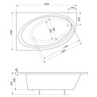 Roca Orbita wanna asymetryczna lewa 160x100 cm A24T217000