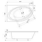 Roca Orbita wanna asymetryczna prawa 160x100 cm A24T225000