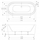 Roca Eternity wanna wolnostojąca 177x80 cm A24T442000