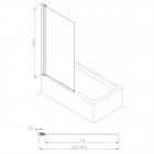 Roca Capital parawan 1-skrzydłowy 85x150 cm AMP2108512