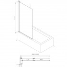Roca Capital parawan 1-skrzydłowy 100x150 cm AMP2210012