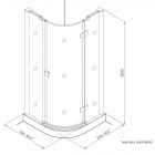 Roca Metropolis Rondo kabina prysznicowa półokrągła 80 cm AMP3608012M