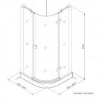 Roca Metropolis Rondo kabina prysznicowa półokrągła 90 cm AMP3609012M