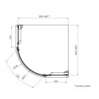 Roca Metropolis Rondo kabina prysznicowa półokrągła 90 cm AMP3609012M