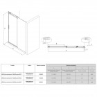 Roca Area drzwi prysznicowe 120 cm prawe AMP05R2012M