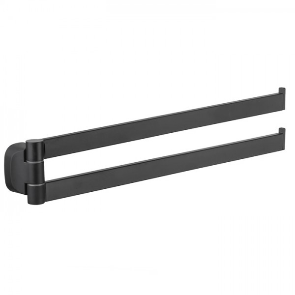 Gedy Stelvio wieszak na ręcznik dwuramienny czarny mat ST23/CZAR