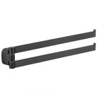 Gedy Stelvio wieszak na ręcznik dwuramienny czarny mat ST23/CZAR