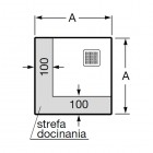 Roca Terran brodzik kwadratowy kompozytowy 80x80 cm złamana biel AP0332032001090