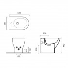 Catalano Sfera Eco bidet stojący 54 cm 1BIS54ECO00
