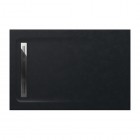 Roca Aquos brodzik prostokątny kompozytowy 80x120 cm czarny AP6014B032001400