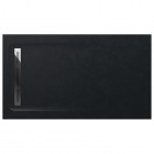 Roca Aquos brodzik prostokątny kompozytowy 80x140 cm czarny AP60157832001400
