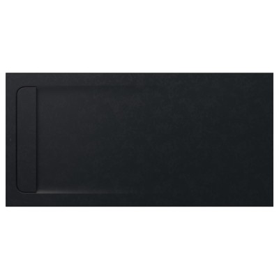 Roca Aquos brodzik prostokątny kompozytowy 80x160 cm czarny AP60164032001400