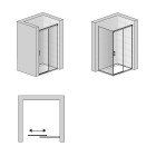 Sanswiss Cadura drzwi prysznicowe 140 cm prawe złoty CAS2D1401207