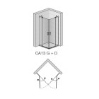 Sanswiss Cadura kabina prysznicowa kwadratowa 75 cm złoty CA13G07501207+CA13D07501207