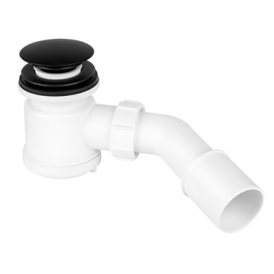 McAlpine syfon brodzikowy 50 mm klik-klak czarny mat