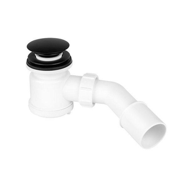 McAlpine syfon brodzikowy 50 mm klik-klak czarny mat